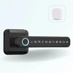 Pack poignée biométrique connectée locky-5 à empreinte digitale, code et bluetooth + passerelle wifi