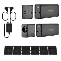 Pack Rando RUNHOOD - 648 Wh + 100 W Solaire - Energie Nomade Ultra-Legere pour Aventure Outdoor