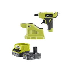 Pack RYOBI Pistolet à colle 18V One+ RGLM18-0 - 1 batterie 2.0Ah - 1 chargeur rapide