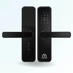 Pack serrure connectée locky-1 à code, badge et bluetooth + passerelle wifi