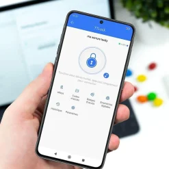 Pack serrure connectée locky-1 à code, badge et bluetooth + passerelle wifi