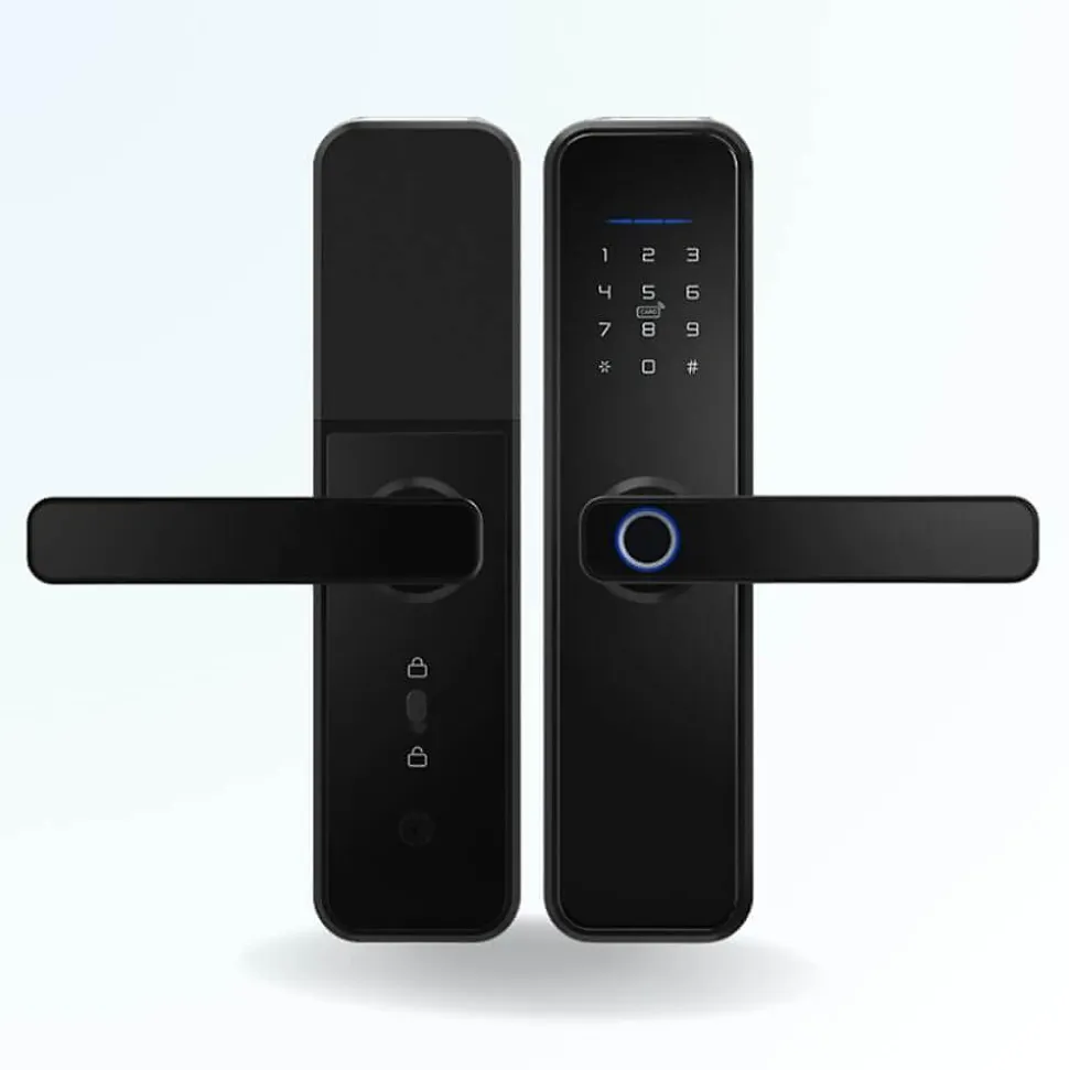 Pack serrure connectée locky-2 biométrique, code, badge et bluetooth + passerelle wifi
