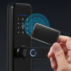 Pack serrure connectée locky-2 biométrique, code, badge et bluetooth + passerelle wifi