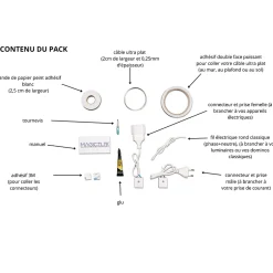 Pack TV cables invisibles Magic Elek 1,5m 16A 3500W