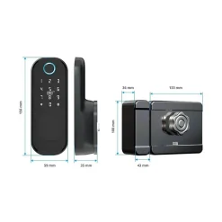 Pack verrou connectée locky-3 à code, badge et bluetooth + passerelle wifi
