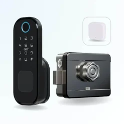 Pack verrou connectée locky-3 à code, badge et bluetooth + passerelle wifi