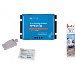 PACK 2x BLACK BOOSTER 170W Seul Panneau solaire Camping Car + Kit de pose solaire avec Régulateur de Charge ANTARION