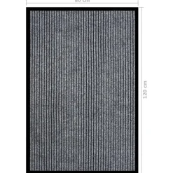 Paillasson rayé Gris 80x120 cm