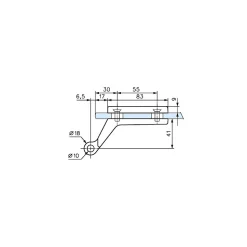 Paire de paumelles pour feuillure de 45mm lagune chromé mat - Stremler - 4201.31.0