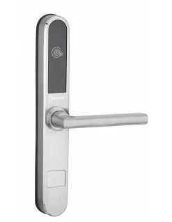Paire de poignées connectées Intelock Room hôtel, pour porte d'hôtel, argent - INTELOCK