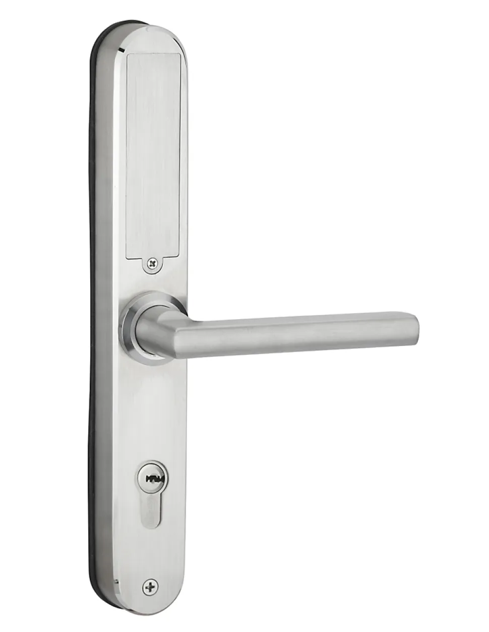 Paire de poignées connectées Intelock Multi, pour porte d'entrée, entr'axes 72mm, argent - INTELOCK