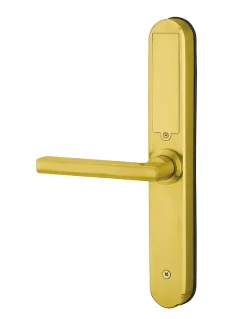 Paire de poignées connectées Intelock Room hôtel, pour porte intérieure, doré - INTELOCK