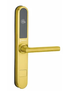 Paire de poignées connectées Intelock Room hôtel, pour porte intérieure, doré - INTELOCK