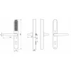 Paire de poignées connectées Intelock Multi, pour porte d'entrée, entr'axes 85mm, doré - INTELOCK
