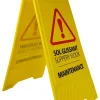 Panneau de signalisation sol glissant chevalet jaune