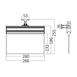 Panneau LED WC BRAYTRON - Blanc - 3W
