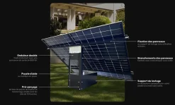 Panneau solaire bifacial plug&play Ultrawatt 850W l. 172.5 x L. 238 cm