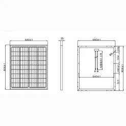 Panneau solaire monocristallin 80W