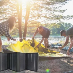 Panneau solaire portatif pliable SolarTec 60 - 60W 18V 3.3A - 6 pans monocristallins - Port USB A/C - Câble DC - Protec