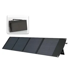 Panneau solaire portatif SolarTec 200 - 200w 18V 6.6A - 4 pans monocristallins - Port USB A-C - Câble DC - Protec