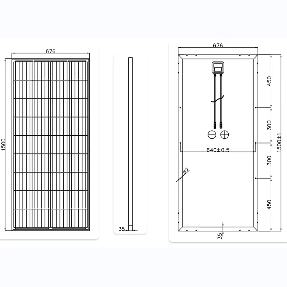 Panneau solaire Série Mono cellules PERC 190W