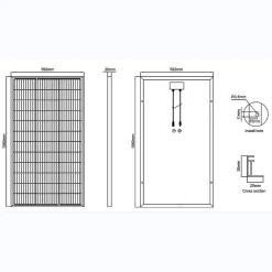 Panneau solaire Série Mono cellules PERC 120W