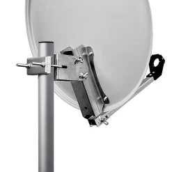 Parabole satellite acier Blanche 65cm avec Support LNB en Acier Galvanisé idéal ASTRA EUTELSAT HDSAT