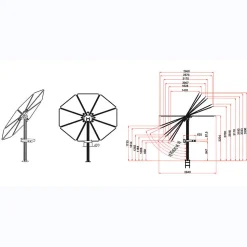PARASOL SOLAIRE 1000W Plug & Play avec éclairage LED intégré