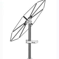 PARASOL SOLAIRE 1000W Plug & Play avec éclairage LED intégré