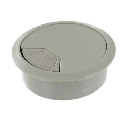 Passe câble Diall plastique gris aluminium Ø60 mm