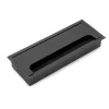 Passe-câbles de table Emuca Quadrum, rectangulaire, 269x80mm, à encastrer, Aluminium, Peint en noir