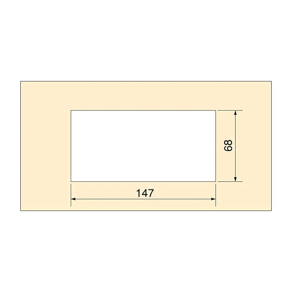 Passe-câbles de table Emuca Quadrum, rectangulaire, 159x80mm, à encastrer, Aluminium, Peint en blanc