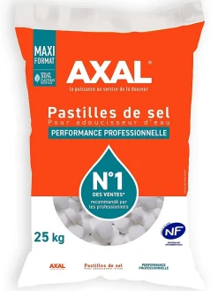 Pastilles de sel pour adoucisseur d'eau 25 kg AXAL
