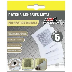 Patch de réparation pour plaque de plâtre - Lot de 5