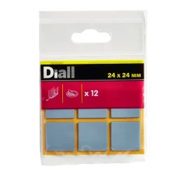 Patin auto-adhésifs Diall 24 x 24 mm x 12, noir + gris/bleu