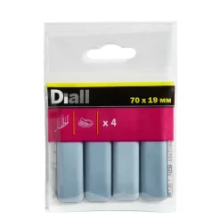 Patin auto-adhésifs Diall 70 x 19 mm x 4, blanc + gris/bleu