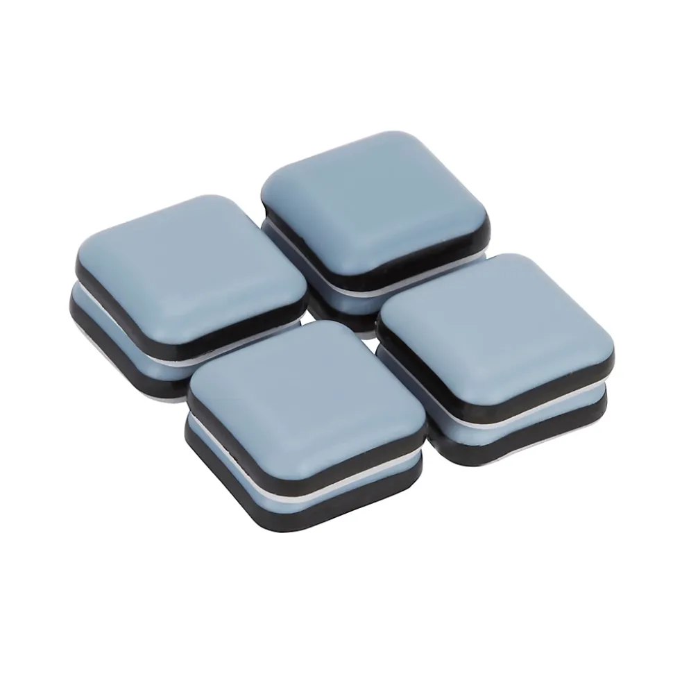 Patin auto-adhésifs Diall 24 x 24 mm x 8, blanc + gris/bleu