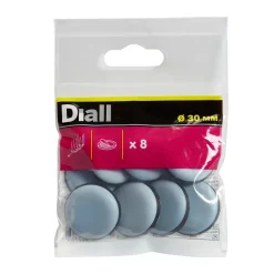 Patin auto-adhésifs Diall 30 mm x 8, blanc + gris/bleu
