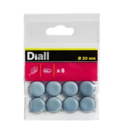 Patin auto-adhésifs Diall 20 mm x 8, blanc + gris/bleu