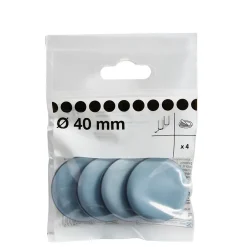 Patin auto-adhésifs Diall 40 mm x 4, blanc + gris/bleu