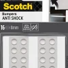 Patin bumper antichoc rond transparent Scotch ø8 mm, lot de 16