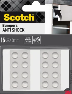 Patin bumper antichoc rond transparent Scotch ø8 mm, lot de 16