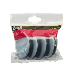 Patin Diall 65 mm x 4, noir + gris/bleu