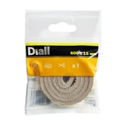 Patin en feutre auto-adhésifs Diall 600 x 15 mm x 1, beige