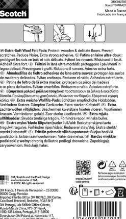 Patin en feutre laine adhésif rond beige Scotch ø25 mm