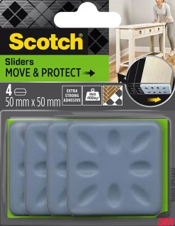 Patin glisseur adhésif carré gris Scotch ø50 mm