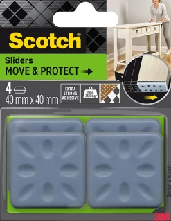 Patin glisseur adhésif carré gris Scotch ø40 mm