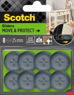 Patin glisseur adhésif rond gris Scotch ø25 mm