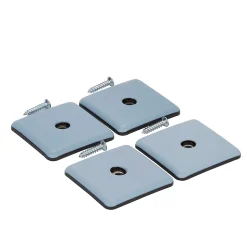 Patin vissés Diall 50*50 mm x 4, noir + gris/bleu