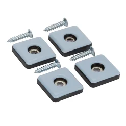 Patin vissés Diall 25*25 mm x 4, noir + gris/bleu